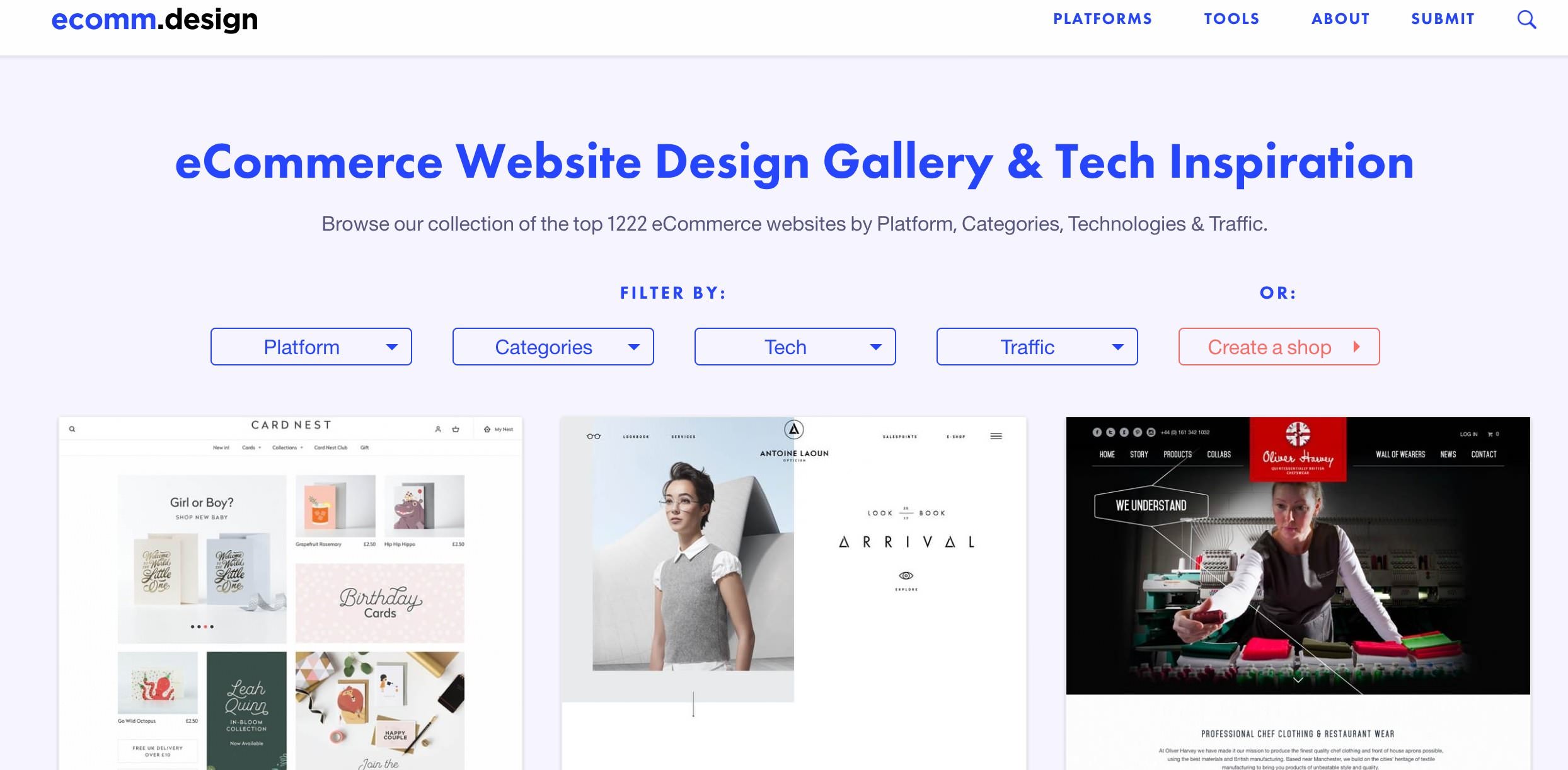 ecomm design gallery