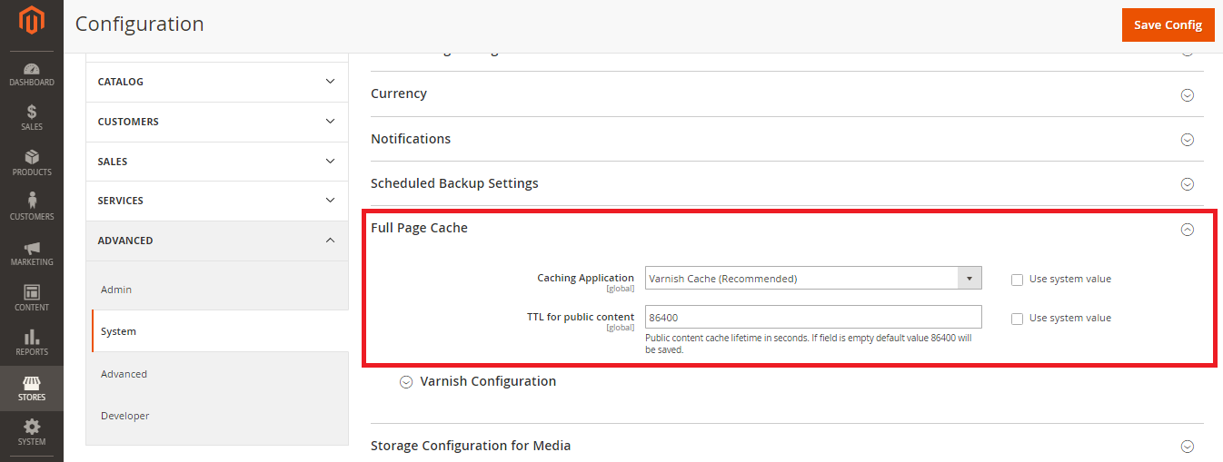Cache your store in for better performance
