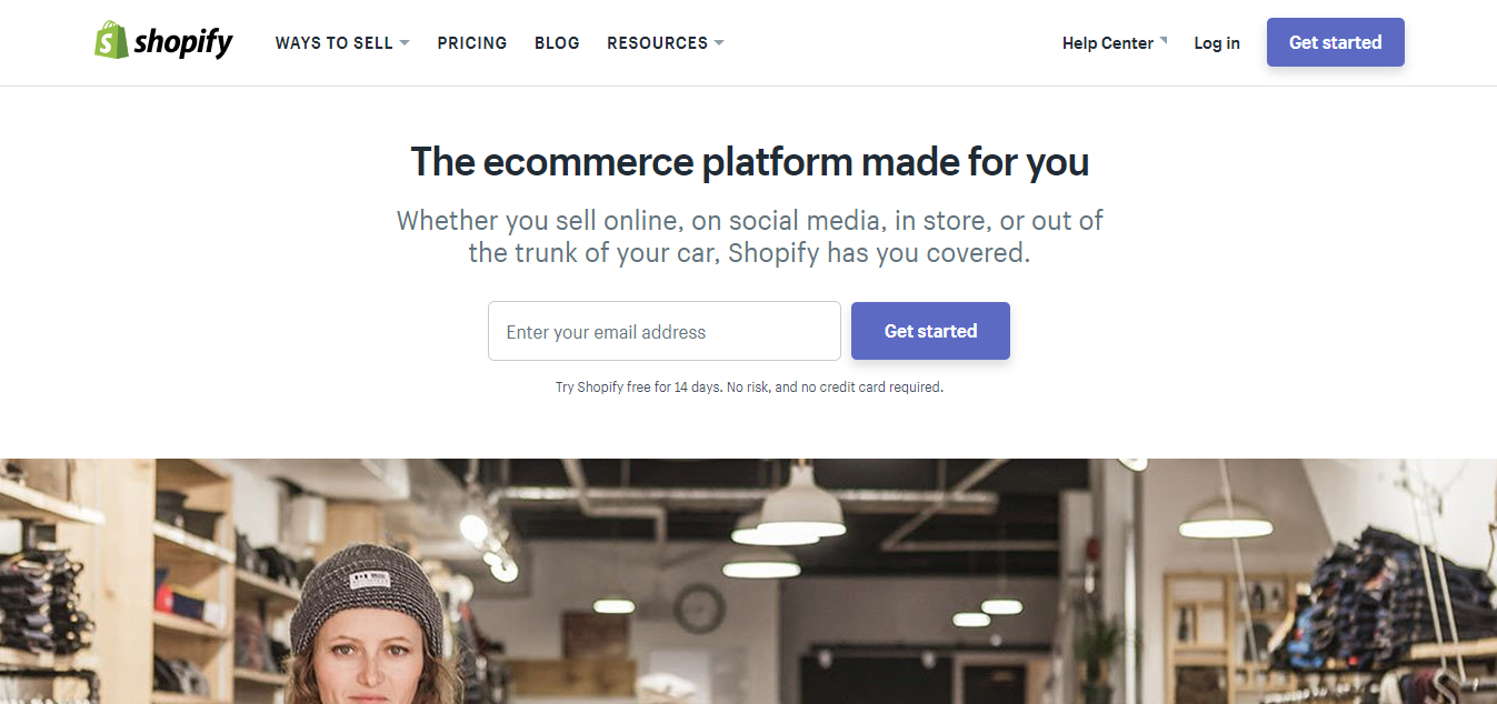 Shopify ecommerce platform