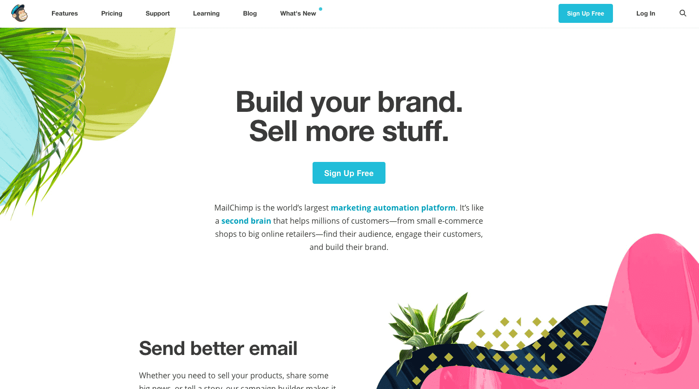 Mailchimp app for Shopify.