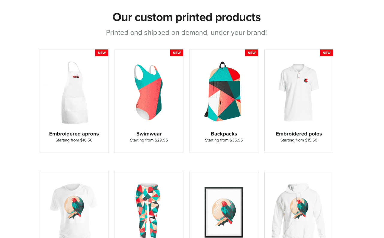 Printful custom printing