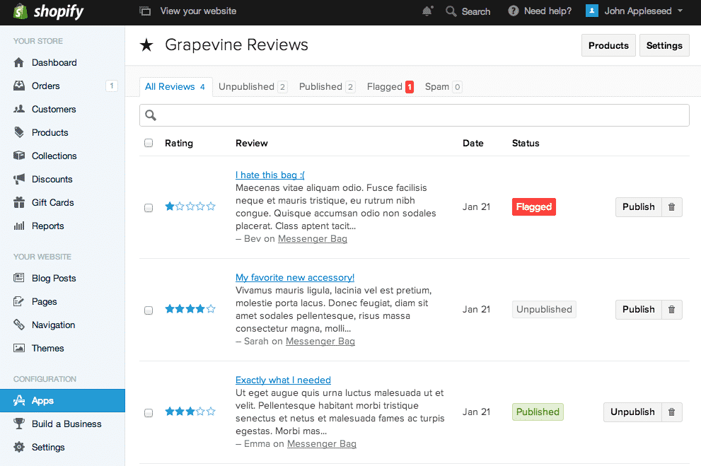 Product Reviews on Shopify